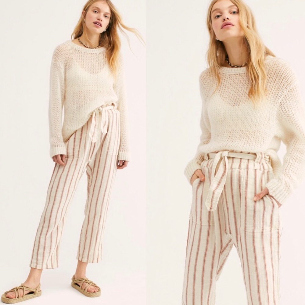 NWT Free People One Ballast Striped Pants